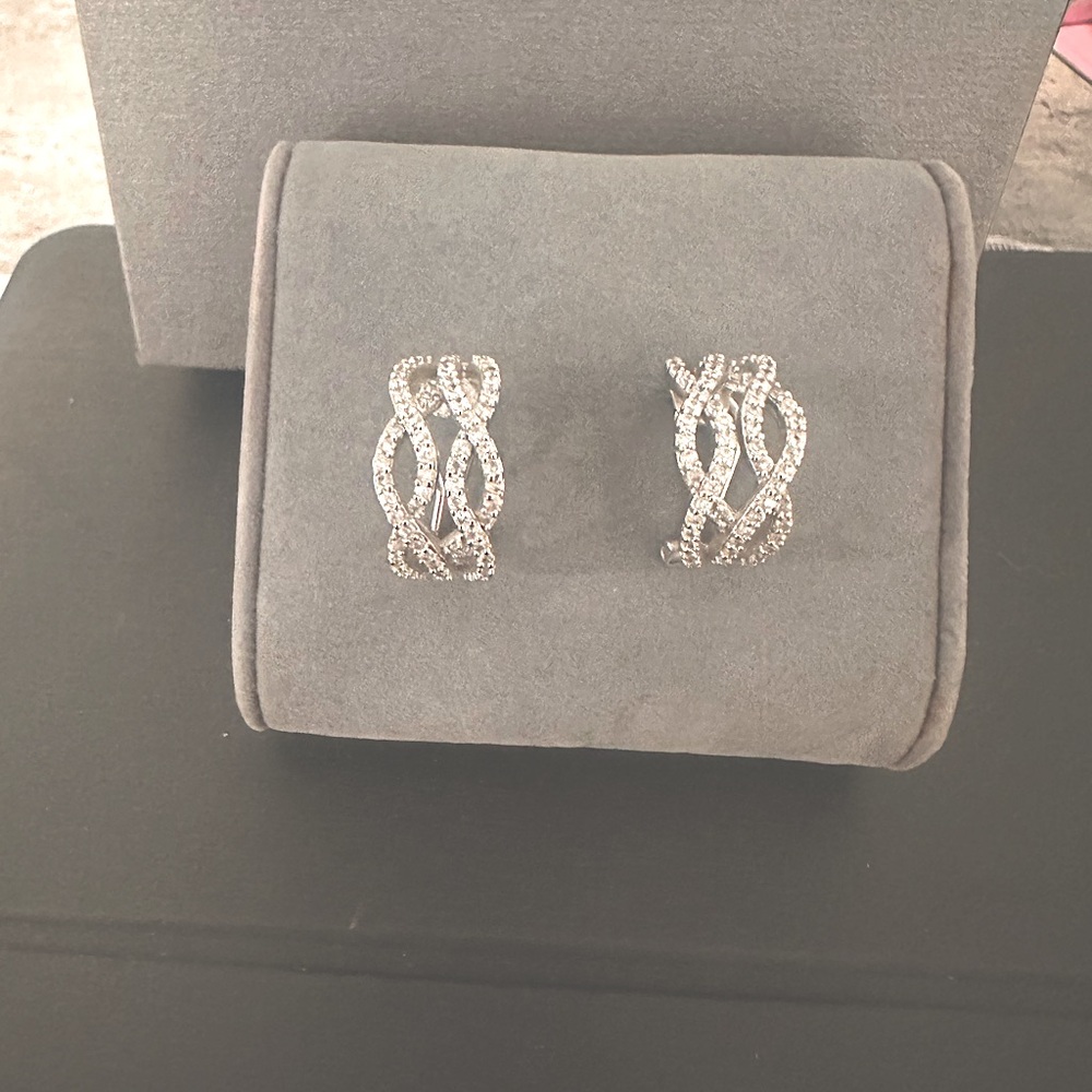 Sterling silver cz earrings